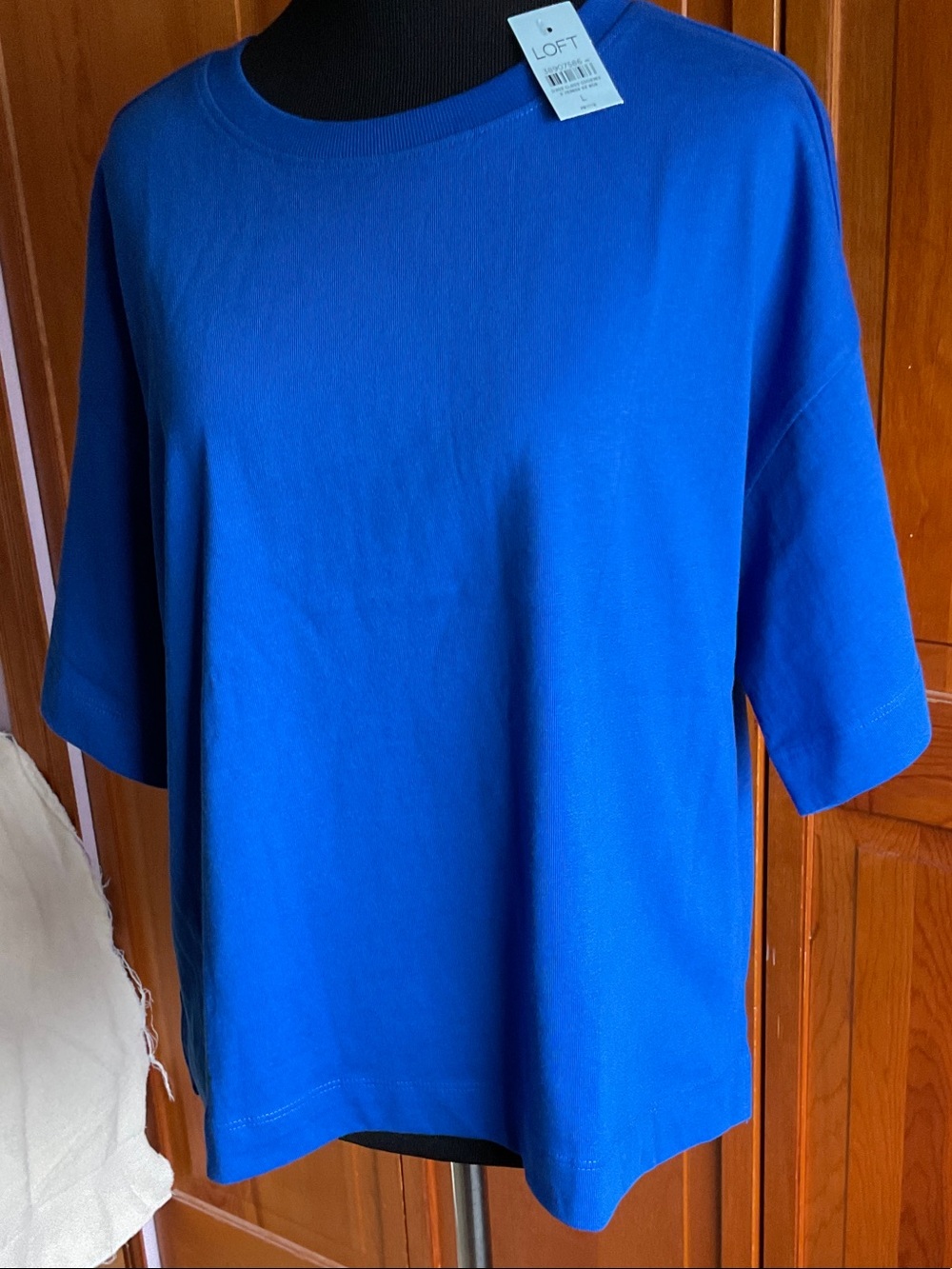 LOFT Short Sleeve Relaxed Tee in Bright Blue